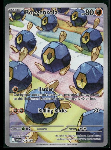 Pokémon Roggenrola Illustration Rare 127/086 WHT SV: White Flare NM