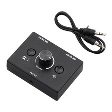 3.5mm Stereo Audio Switcher Splitter Selector Box 2 in 1out /1 in 2 out 1x2/2x1