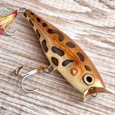 Rapala Vintage Skitter Pop SP09 Leopard Frog Ireland 3.5" Balsawood 1/2 oz. Lure