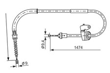 BOSCH Bremsseil Seilzug Feststellbremse 1 987 482 229 für CLUBMAN CLUBVAN R55