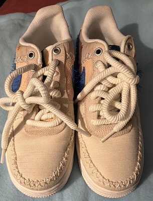 Nike Air Force 1 Low Women's ''Los Angeles'' DV2223-100 Beige Blue Size 6.5
