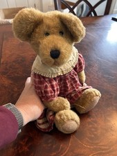 VINTAGE BOYDS BEARS ANNA BELLE 15 RED PLAID B...