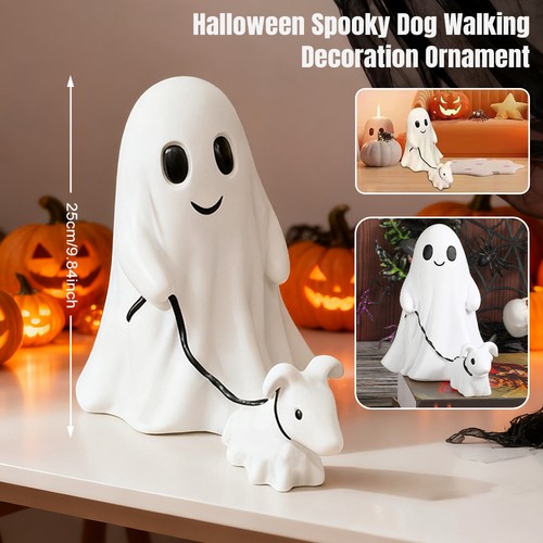 Halloween Fantasma Cane da Passeggio Goblin e Ghoul Spettrale Cane Fantasma Statuina Regalo - Foto 8 di 17