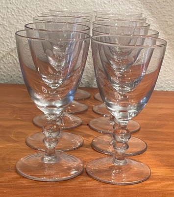 Kristallgläser 10 Stück Orrefors Schweden Glas graviert Blätter Luftblasen Set