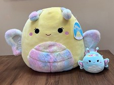 Squishmallow 16" Nixie Large Butterfly Yellow Pillow Plush 5” Reina Easter Set