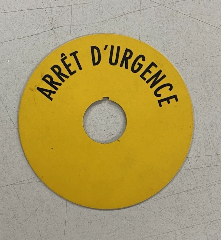 Eaton Moeller Not-Aus-Schild "ARRÊT D'URGENCE" selbstklebend - Bild 1 von 1