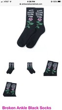 Calcetines tobilleros rotos ASSC club social anti social - negros