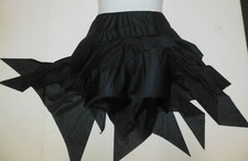 BALLROOM SKIRT BLACK POINTED ASYMMETRICAL HEM Adult Child Sizes PolyCrepe