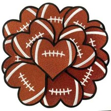 1psc Football Iron-On Embroidered Patches 3 1/4 x 3 inch