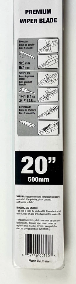 Autotex M6 Pro 20 Inch Windshield Wipers High Performance Set of 5 - Image 3 of 3