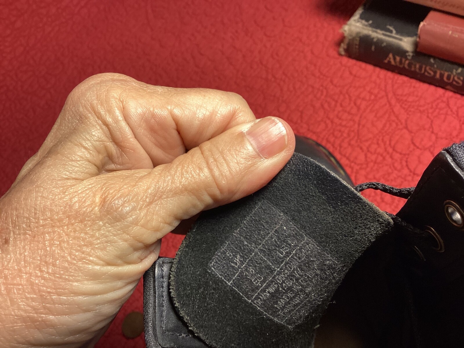 Dr Doc Martens black leather ankle combat boots usa size 7 Women’s thumbnail 8