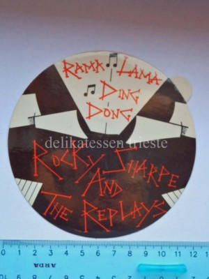 ADESIVO sticker original vintage ROCKY SHARPE & THE REPLAYS RAMA LAMA DING DONG 