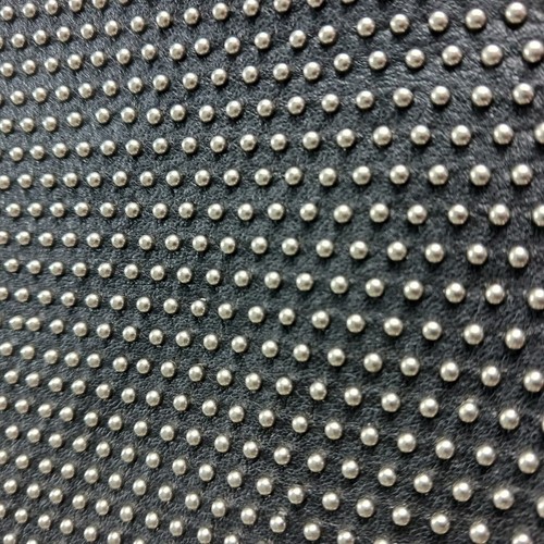 Bolso de hombro de cuero para mujer con tachuelas negro grande gótico - Imagen 5 de 9