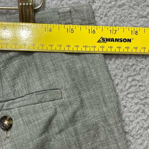 BANANA REPUBLIC Shorts Mens 32 Green Chambray Flat Front Lightweight Casual - Picture 6 of 7