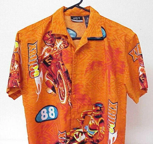 CAMISA MOTO DIRT BIKE NARANJA ABOTONADA HOMBRE XR1100 88 J/E/T STRTWR MEDIANA Foto 4 de 4