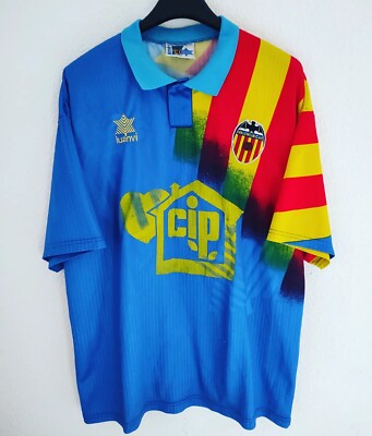 Maillot Valencia 1995-1996 - Taille L - Fabrication Espagne - Occasion