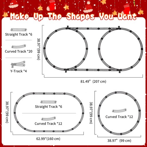 Train Set, Christmas Train Sets for Around The Tree Electric Train Set with S... - Picture 2 of 6