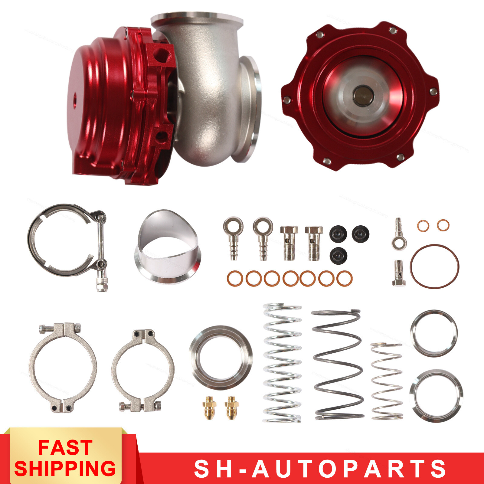 44MM External Wastegate w/ VBand Flange and 50MM Blow Off Valve BOV