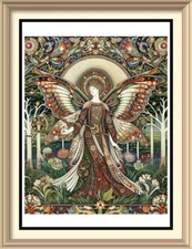 7x5 Art Nouveau Print William Morris Style Fairy Queen Fantasy W79