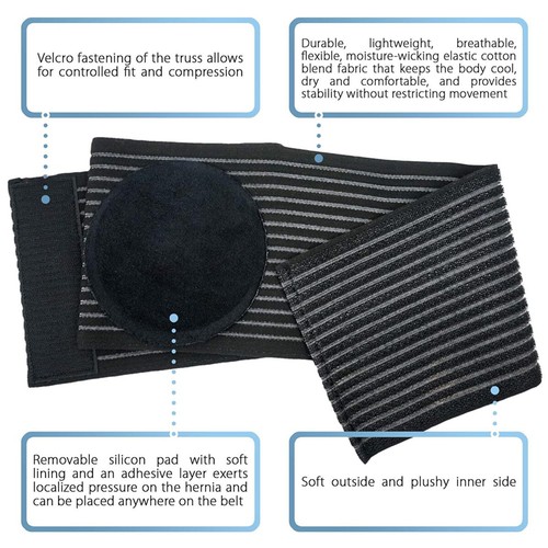 US Umbilical Hernia Belt for Men Women Compression Pad Abdominal Support Binder - 第 6/15 張圖片