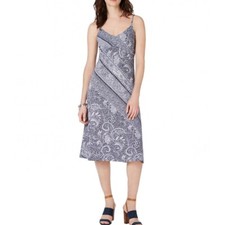 MICHAEL KORS NEW Women's Printed Spaghetti Strap A-Line Dress TEDO