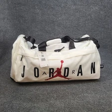 Jordan Bag Large White Duffel Duffle Nike Air Velocity Gym Travel Shoe Tote  New