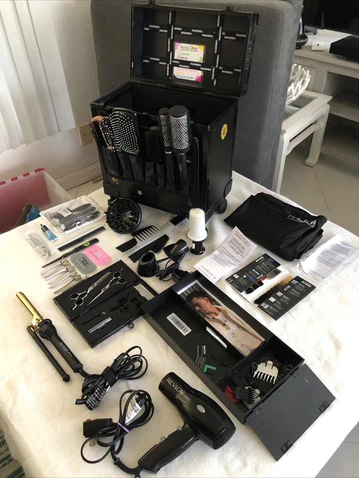 22 Accesorios Paul Mitchell Estuche Rígido de Viaje Rodante Peluquería Foto 2 de 4