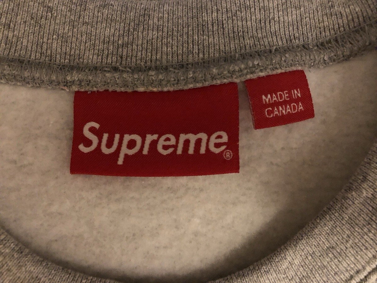 New M Supreme Box Logo Bogo Crewneck Sweatshirt Sweater Heather