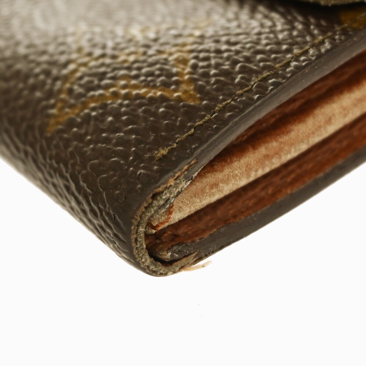LOUIS VUITTON 3 Set Long Bifold Wallet Purse Monogram Leather Brown 68GA197