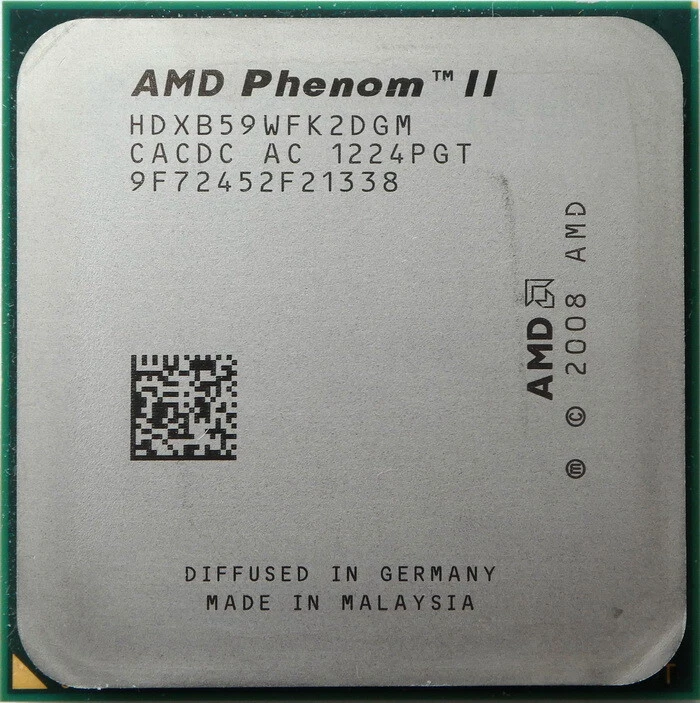 AMD Phenom II X2 B59 Dual Core Processor 3.4 GHz, Socket AM2+/AM3, 80W CPU - Image 3 of 4