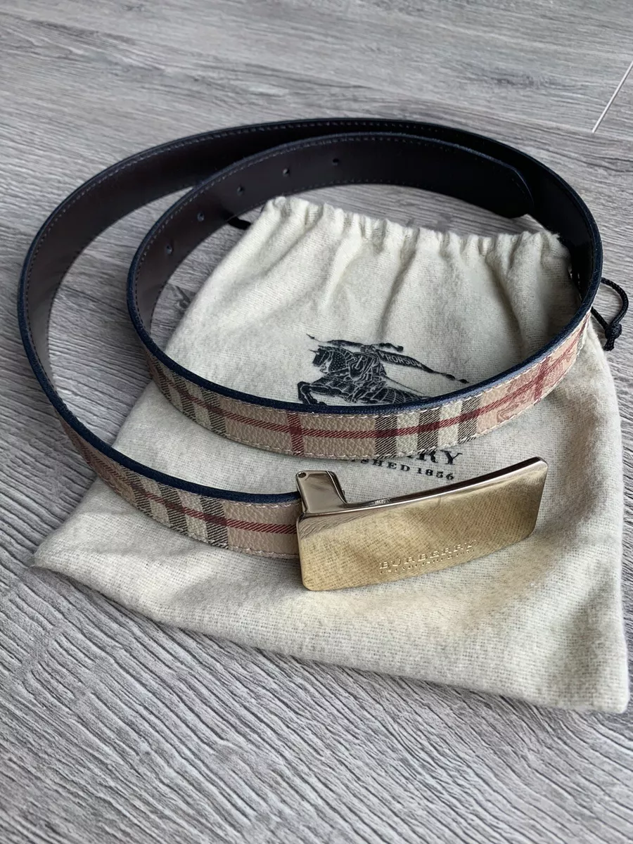 Authentic Burberry Haymarket Unisex Belt, Size 40