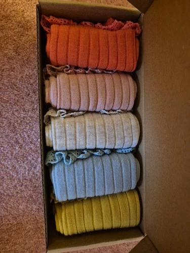 Boden Mini Box 5 Frilled Socks Size 4-6 1/2 New