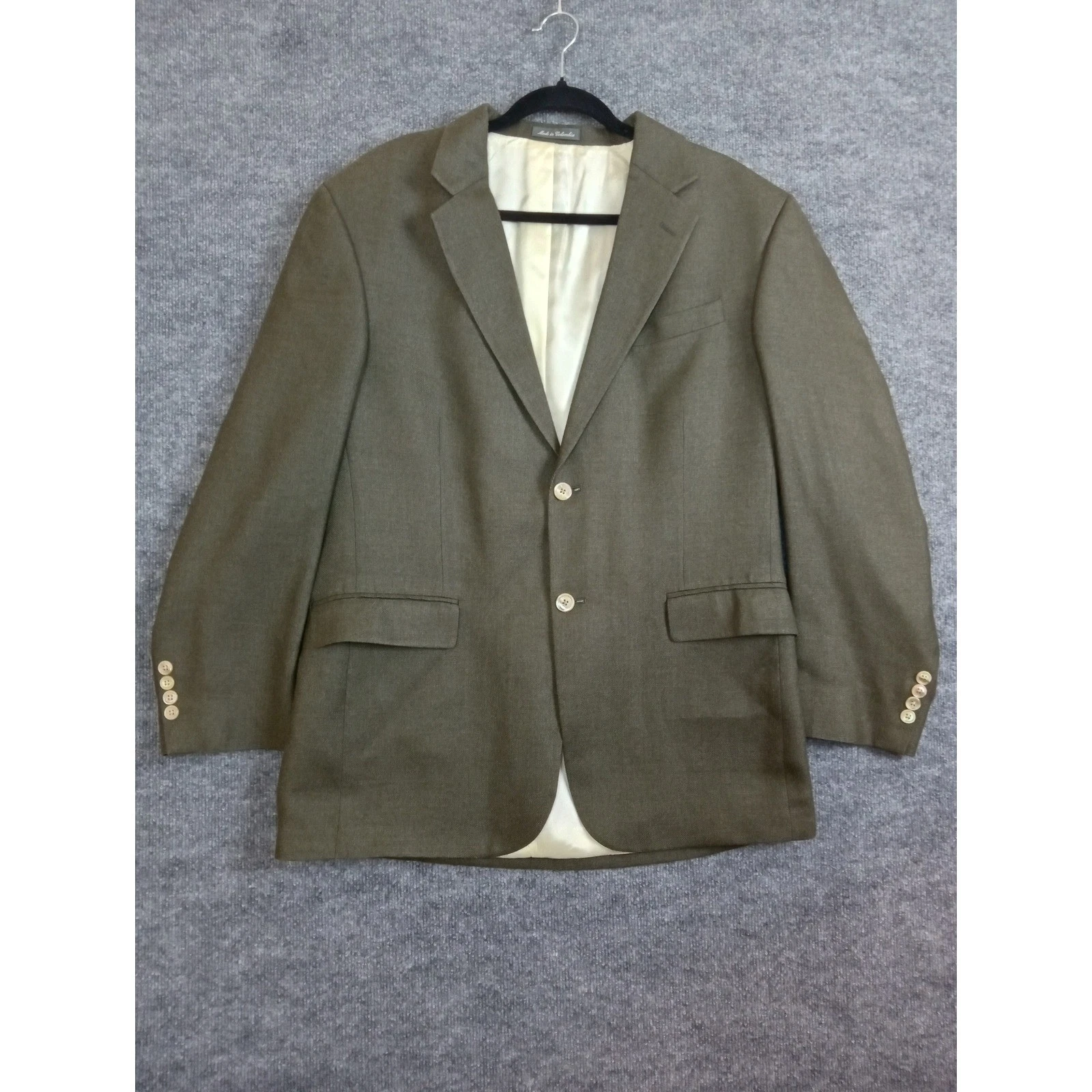 Ralph Lauren Blazer Wool Olive Green Two Button Sport Coat Menswear