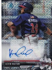 2017 Bowman Chrome Atlanta Braves Kevin Maitan Mega Box Autograph Refractors