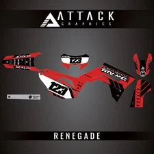 Attack Graphics Custom Renegade Complete Bike Graphics Kit For Honda CRF450RL