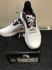 FOOTJOY LADIES PULSE GOLF SHOES SIZE UK 4.5 MED FIT WHITE NAVY BLUE