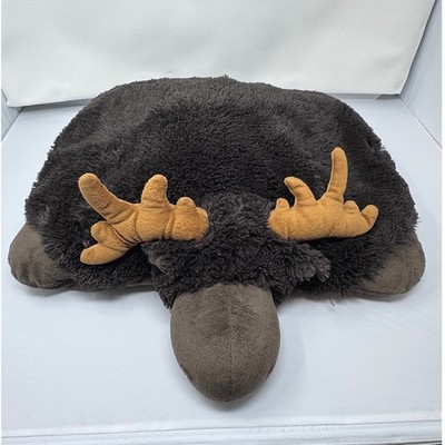 Pillow Pets Magical Moose Brown Plush Stuffed Animal 18 inch Large Travel Pillow