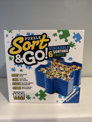 Ravensburger Puzzle Sort & Go Stackable Sorting Trays Set for Up to 1000 Pieces