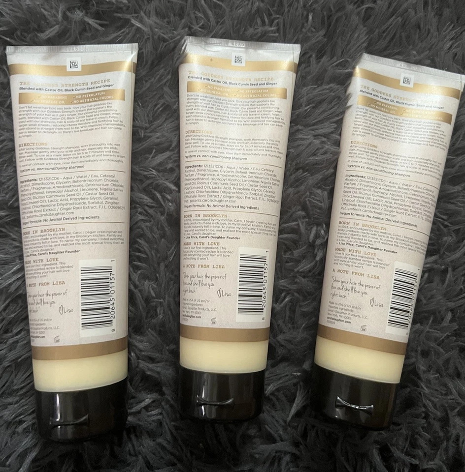 PACK de 3 acondicionadores fortificantes Carol's Daughter Goddess Strength 11 fl oz X3 Foto 2 de 2