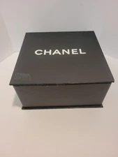 Authentic CHANEL Square Empty Gift Box Black 8"x8"x3.75"