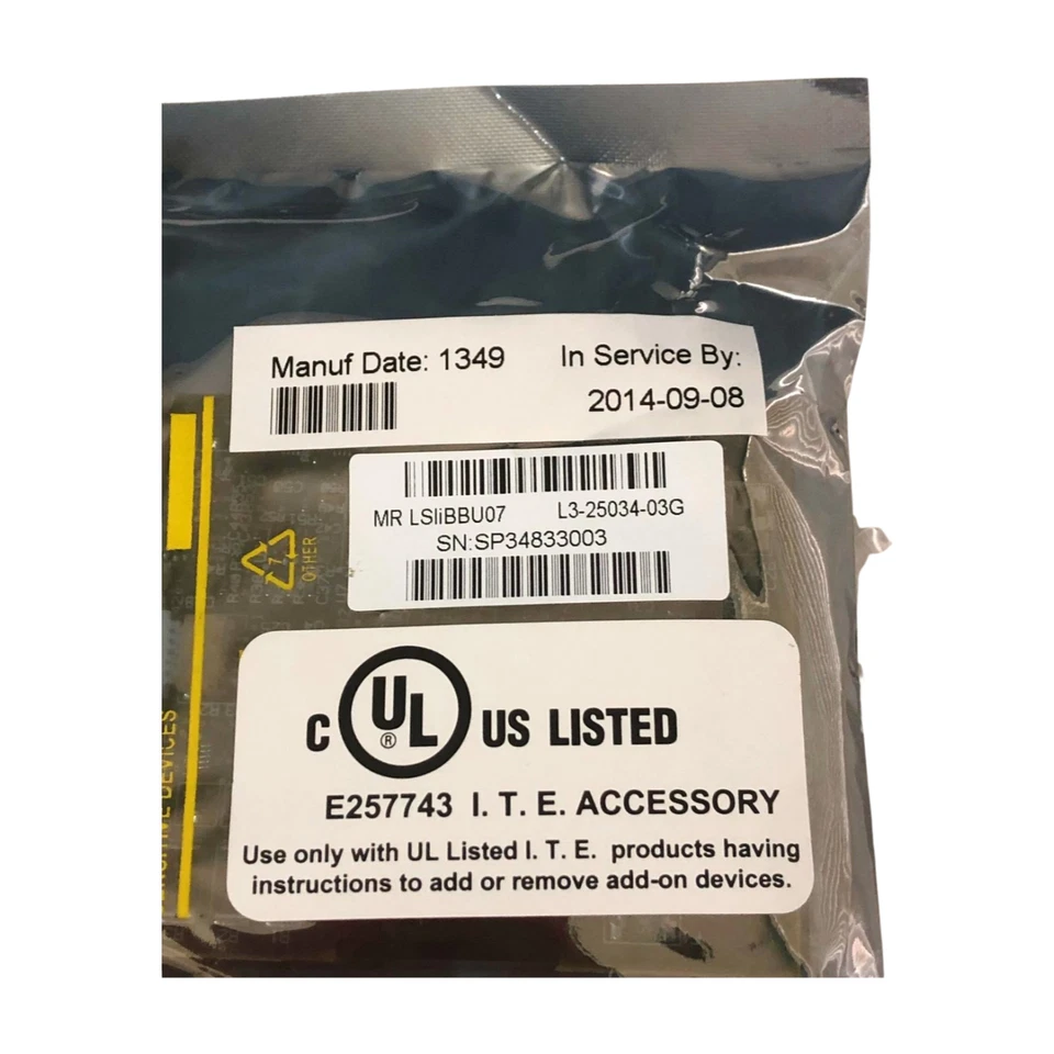 LSI, MegaRAID Battery, LSIiBBU07, L1-25034-02 - Image 2 of 3