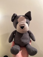 Jellycat Fido French Bulldog - Grey Velour Beanie Retired Jellycat Plush Rare