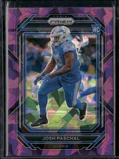 2022 Panini Prizm Josh Paschal Purple Ice Prizm RC /225 #389 Detroit Lions