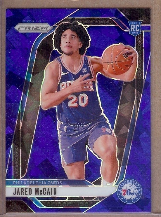 2024-25 PANINI PRIZM BLUE ICE PRIZM #222 JARED McCAIN RC 092/125!!