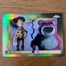 2026 Topps Disney Neon Family First Rivals Woody & Lotso Chrome /99 SSP