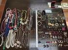 HUGE 130+ ESTATE Vintage to Now Costume Jewelry Lot 18KGP, STERLING, GEMS, MONET