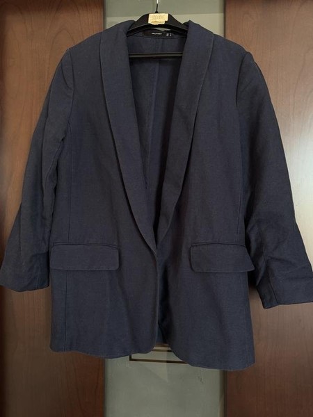 Women Hallhuber Blazer Navy Cotton 36 / S / 44