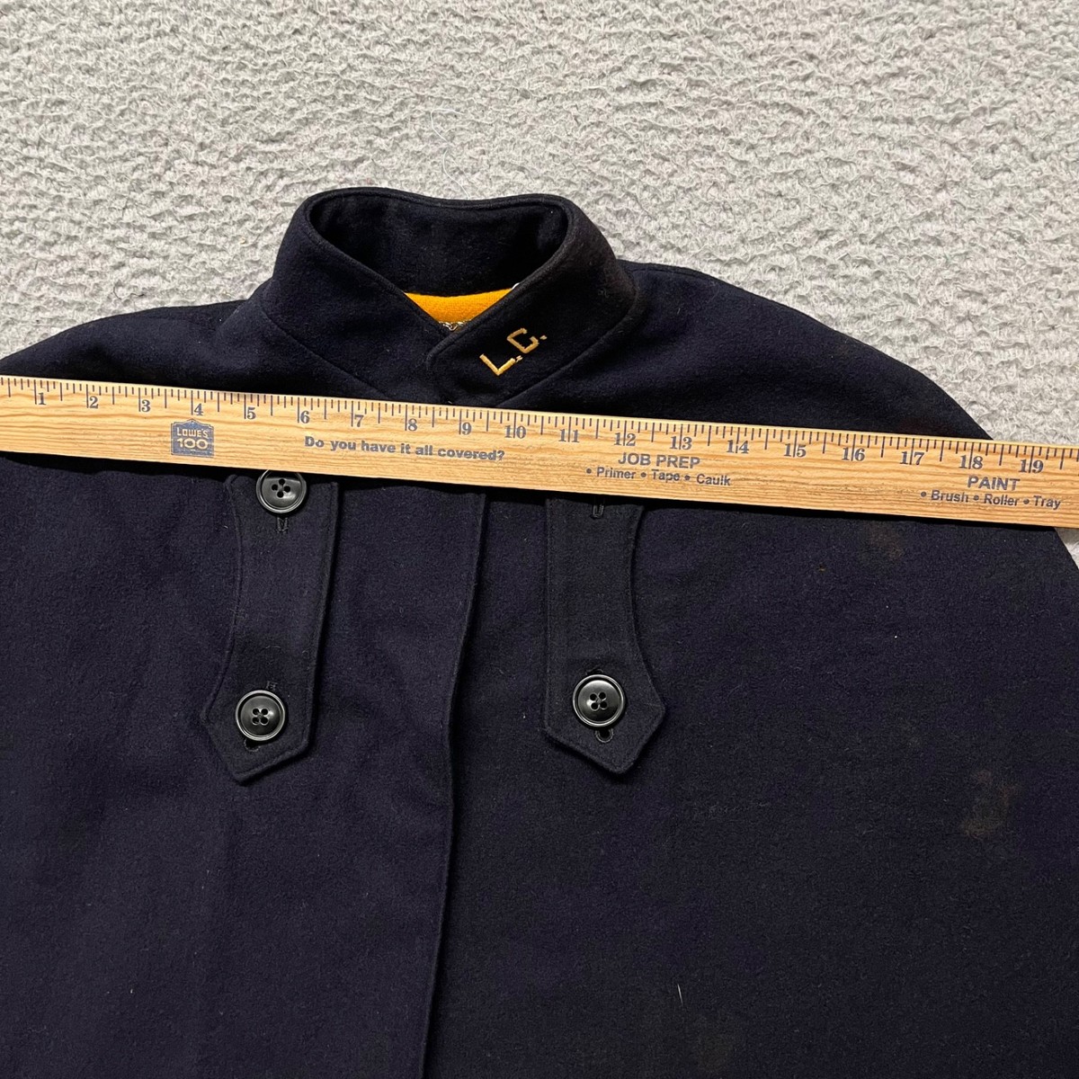 Vtg Brucks Nurses Cape Blue Wool WWII Era 1940's Nursing