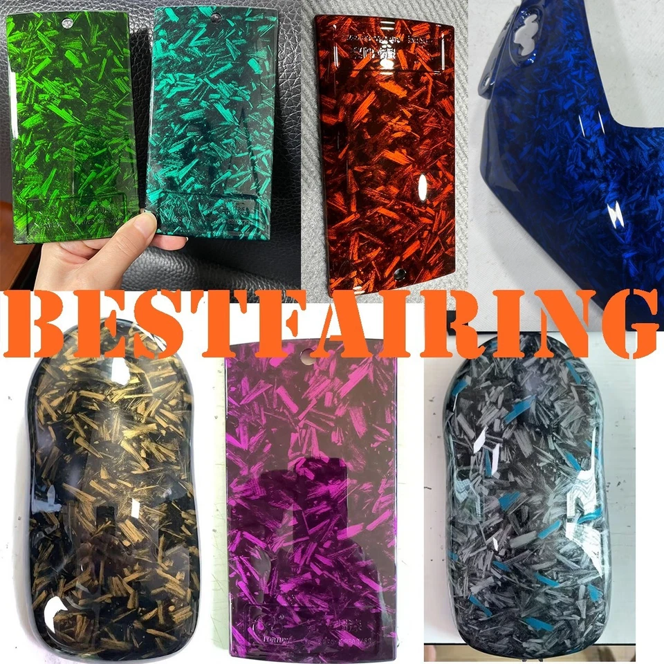 Kit de carenado de fibra de carbono forjado púrpura + tanque para Suzuki GSXR1000 2003-2016 Foto 3 de 4