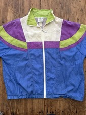 Vintage 80s Adidas Trefoil Originals Windbreaker Nylon Jacket Sport Color Block